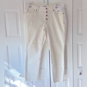 Sonoma White Skinny Crop Jeans, Button-fly, 16